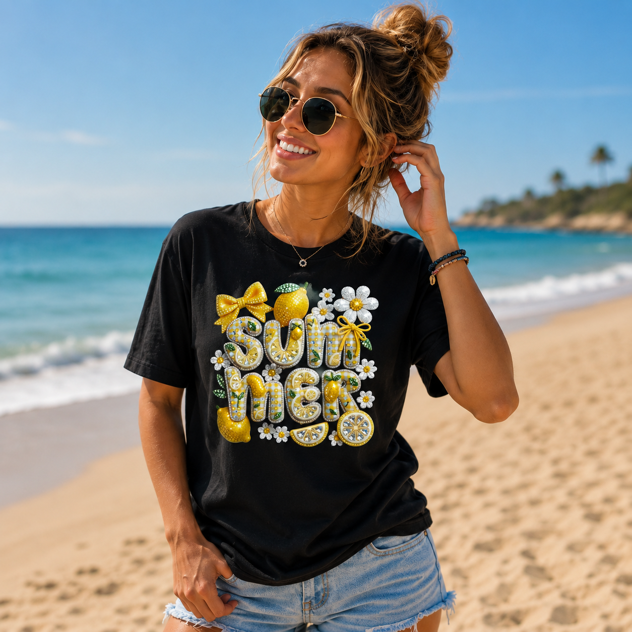 Faux Rhinestone - Lemon Summertime (T-shirt, Tank or Sweatshirt)
