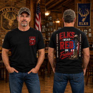 Elks Wear Red Black Design - Unisex Front and Back - Pick Your Style